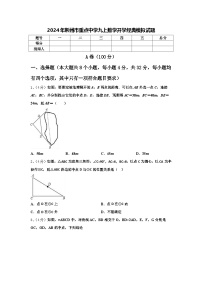 2024年荆州市重点中学九上数学开学经典模拟试题【含答案】