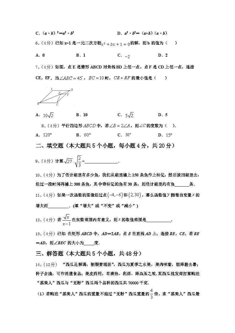 2024年辽宁抚顺新抚区数学九上开学检测试题【含答案】第2页