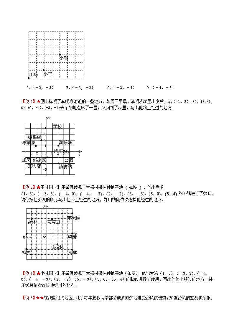 苏科版八年级数学上册教材同步配套讲练专题5.2平面直角坐标系(原卷版+解析)02