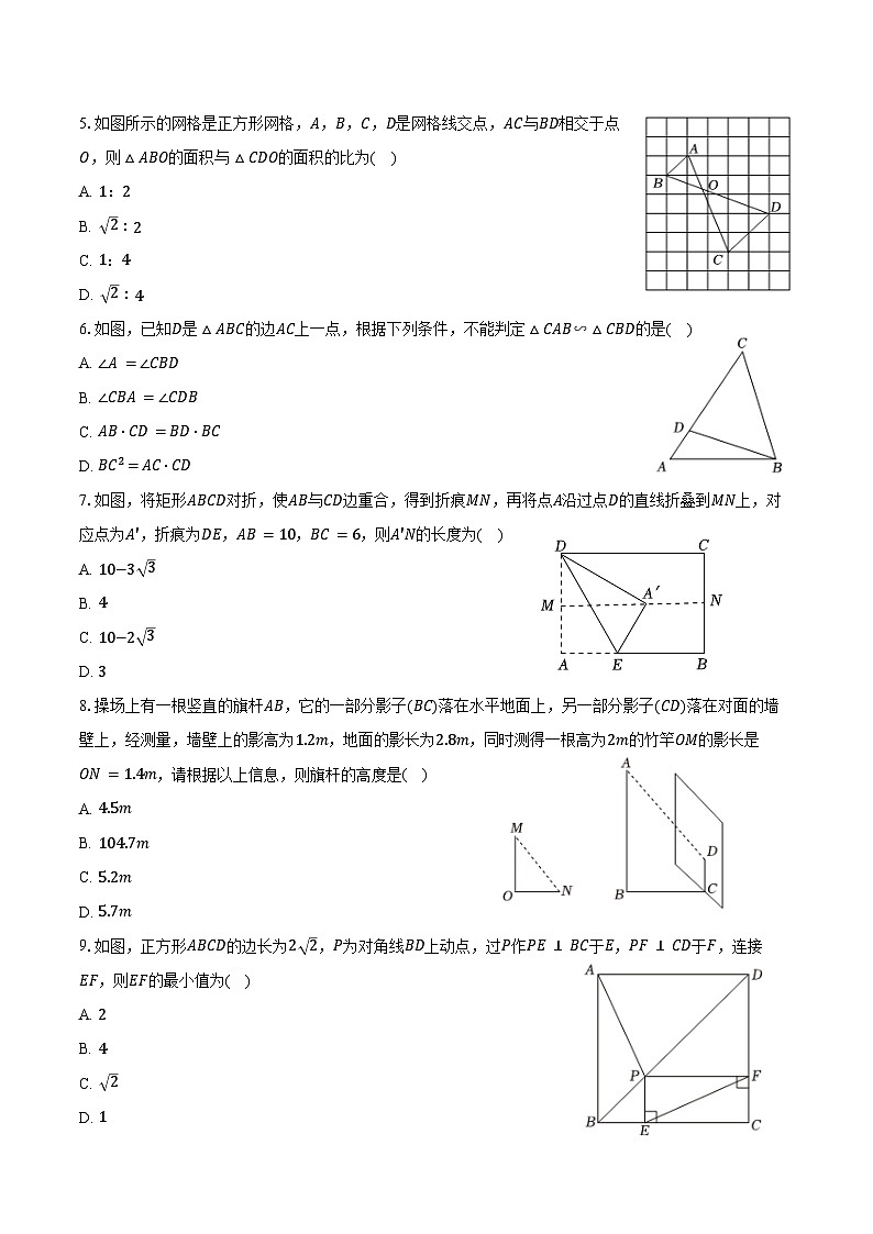 2024-2025学年河南省郑州四中九年级（上）第一次月考数学试卷（含解析）第2页