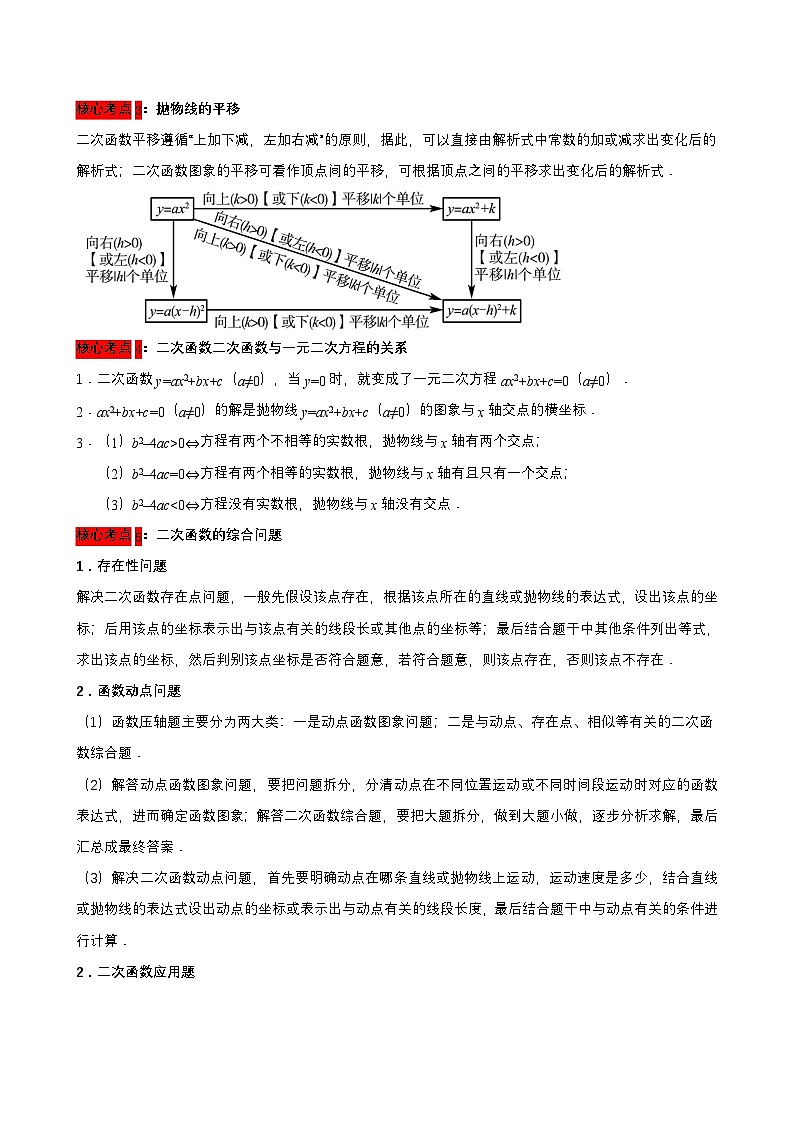 中考数学核心考点+重点题型+高分秘籍+题组训练+过关检测(全国通用)第14讲二次函数(原卷版+解析)第2页