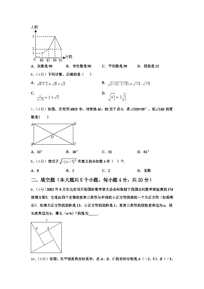 2024年宁夏吴忠市红寺堡区回民中学九年级数学第一学期开学综合测试试题【含答案】02