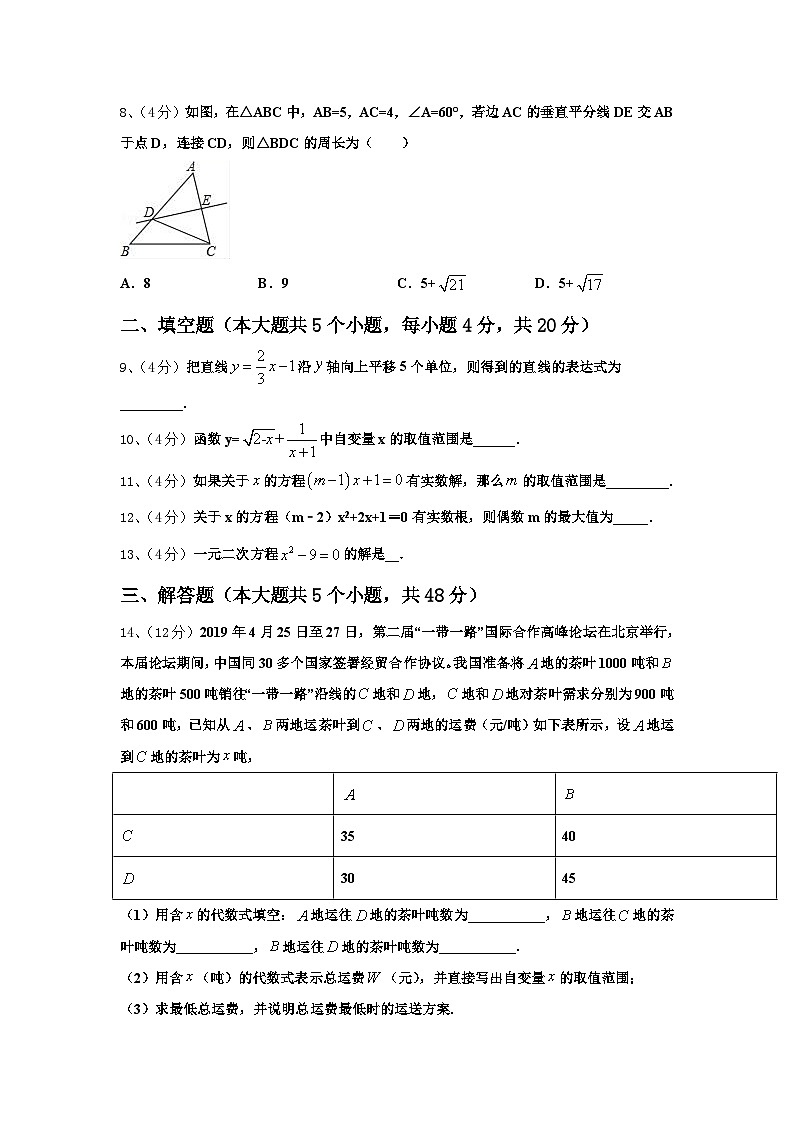 2024年山东省临朐市数学九年级第一学期开学联考模拟试题【含答案】第2页