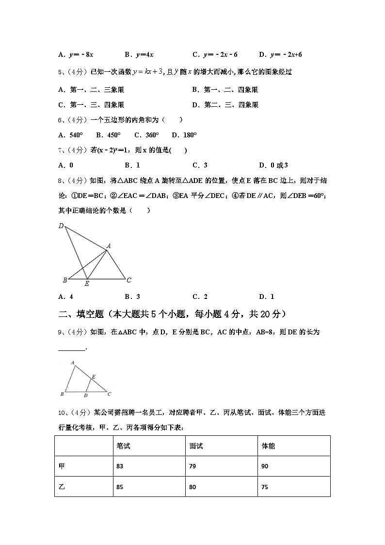 2024年山东省青岛市广雅中学九年级数学第一学期开学调研试题【含答案】第2页
