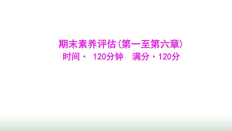 人教版七年级数学上册期末素养评估(第一至第六章)课件01