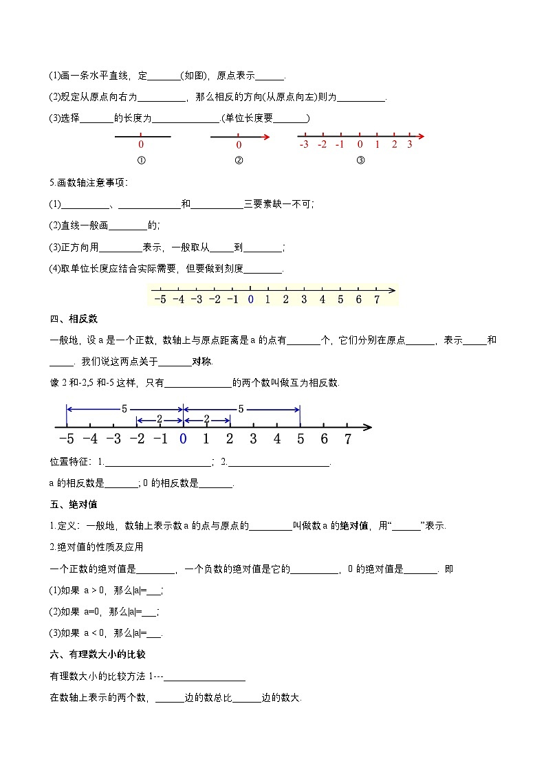 人教版七年级数学上册同步备课第一章有理数知识清单(原卷版+解析)第2页