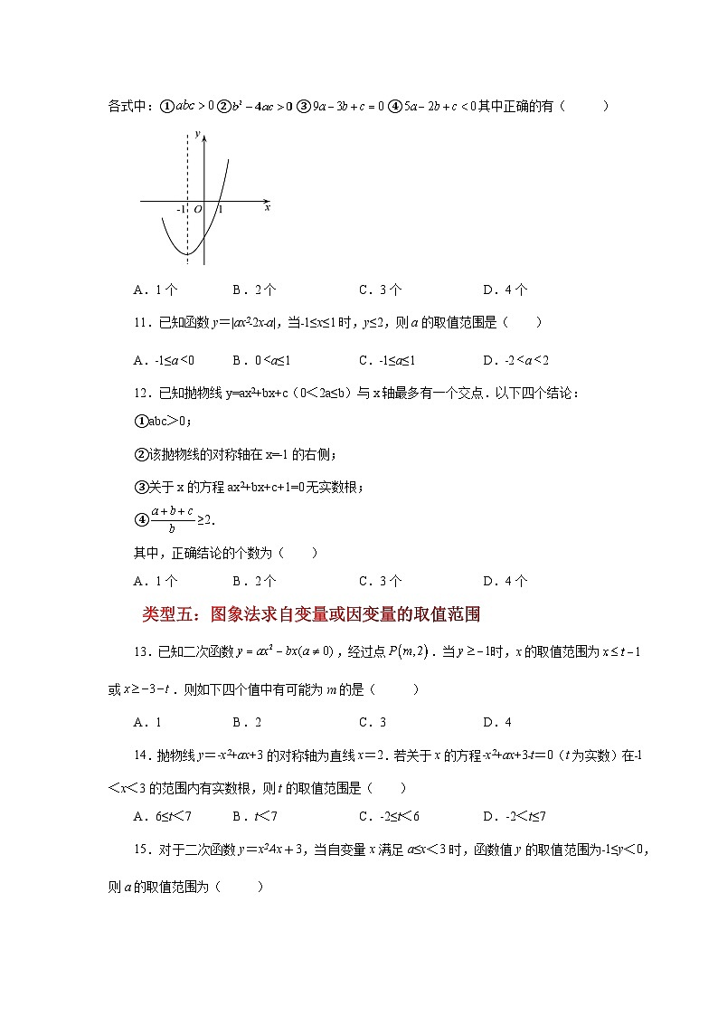 苏科版九年级数学下册基础知识专项讲练 专题5.34 二次函数与一元二次方程（培优篇）（专项练习）（附答案）第3页