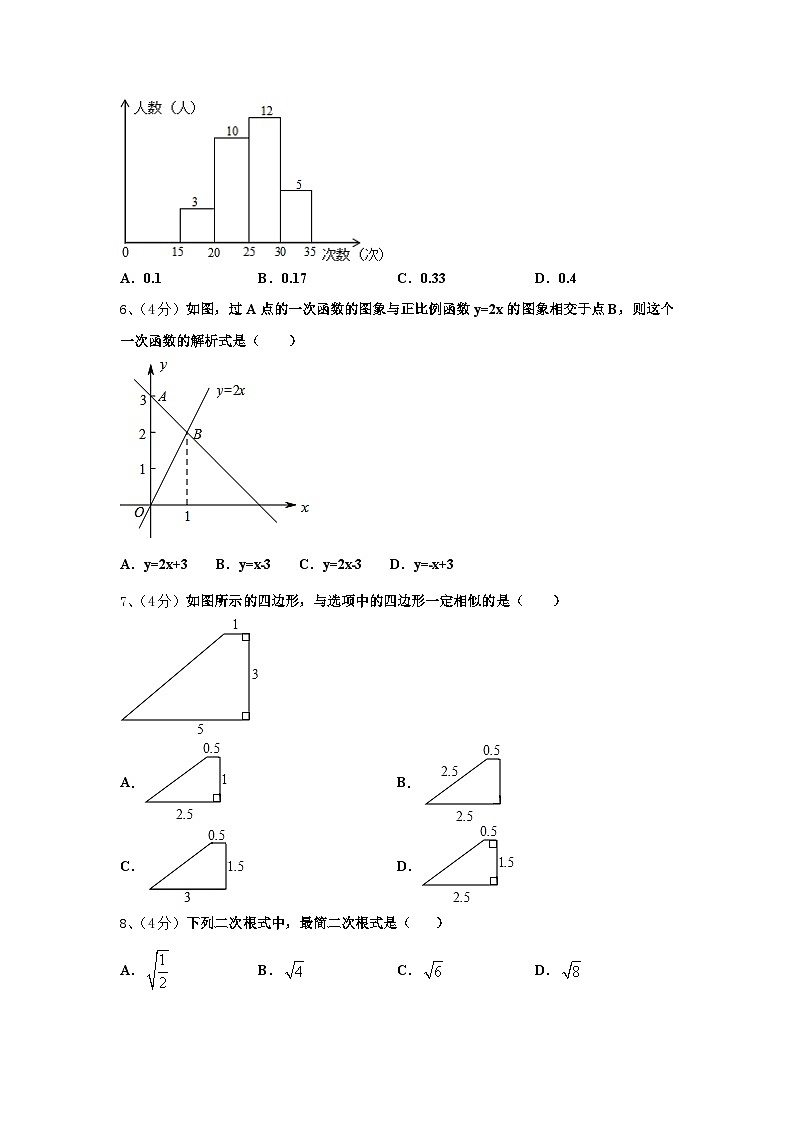 2024年云南省玉溪市名校数学九年级第一学期开学调研试题【含答案】02