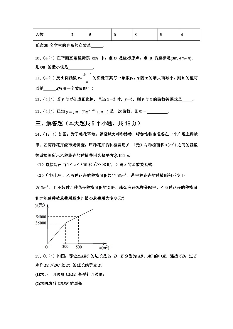 2024年浙江部分地区数学九上开学综合测试模拟试题【含答案】第3页