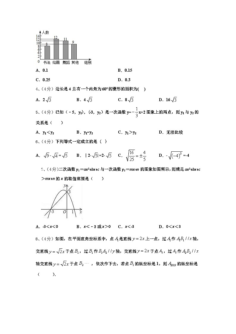 2024年浙江省嘉兴市数学九上开学学业水平测试试题【含答案】第2页