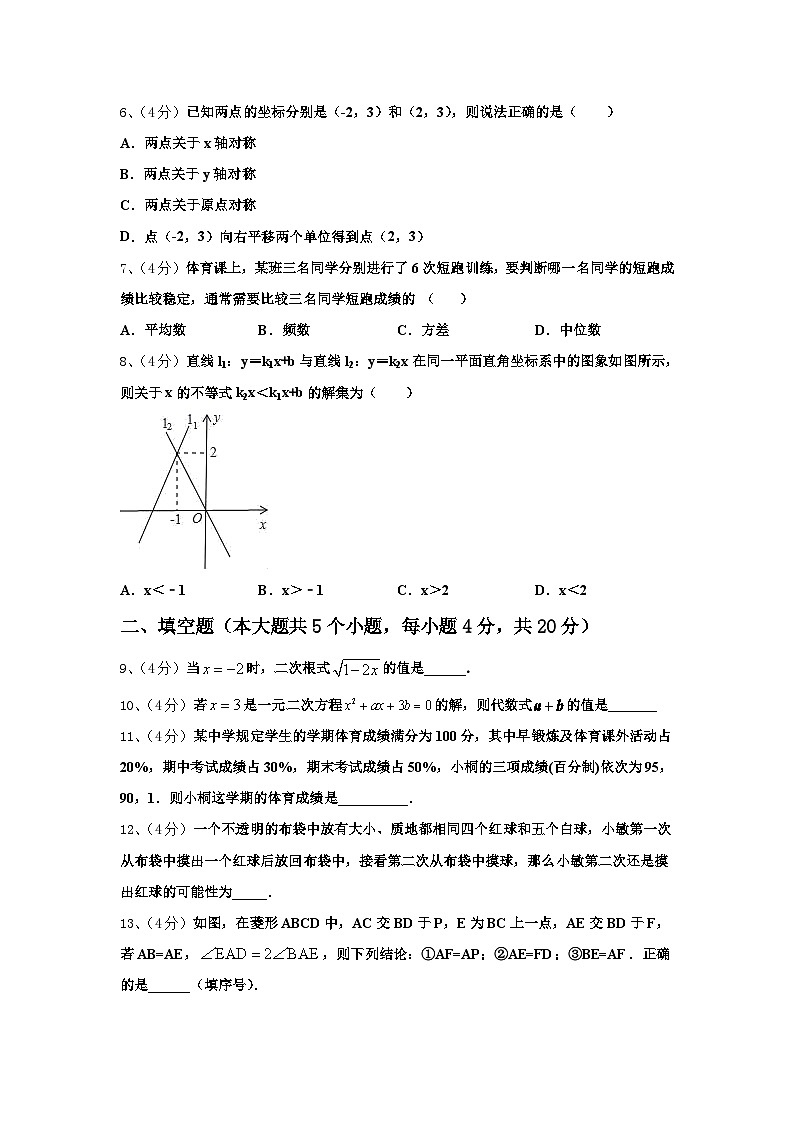 2024年浙江省台州市团队六校九上数学开学质量跟踪监视试题【含答案】02