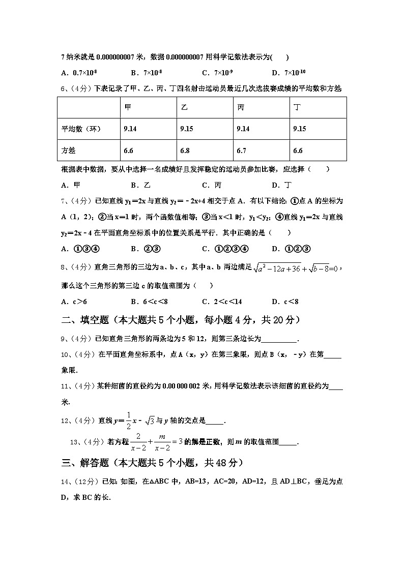 2025届安徽省淮北市濉溪县数学九年级第一学期开学监测模拟试题【含答案】02