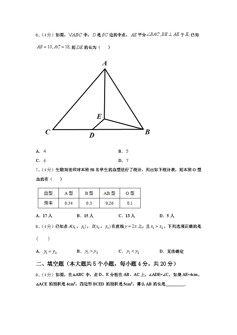 2025届安徽省宿州埇桥区七校联考数学九上开学教学质量检测模拟试题【含答案】02