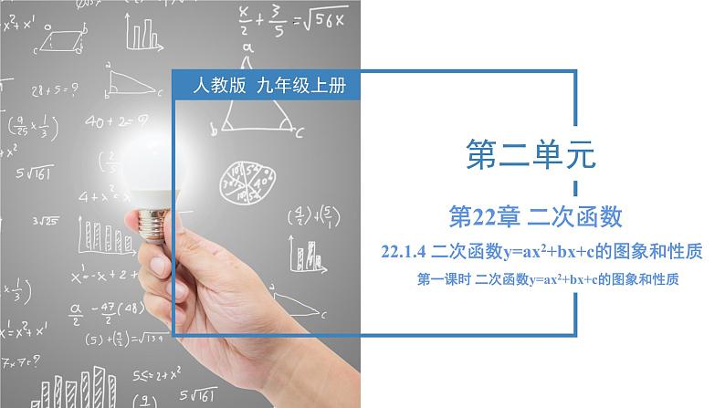 人教版九年级数学上册同步备课 22.1.4 二次函数y=ax^2+bx+c的图象和性质(第一课时)（教学课件）第1页