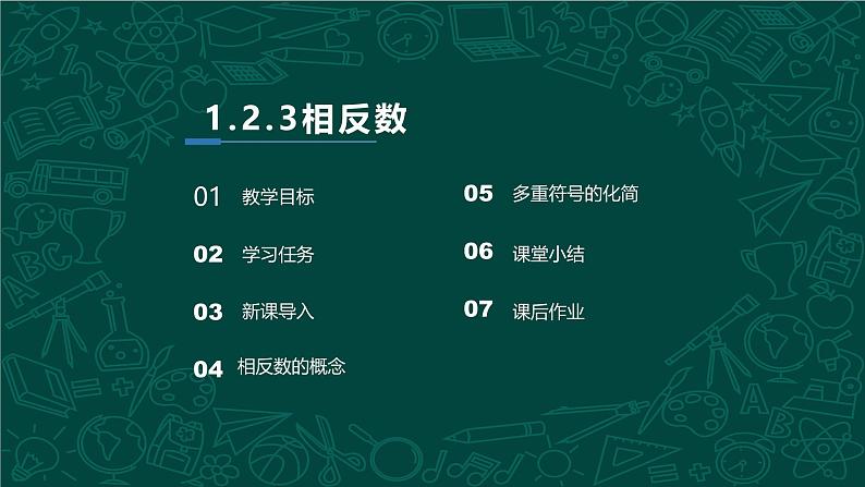 人教版七年级数学上册同步精品课堂 1.2.3 相反数（同步课件）02