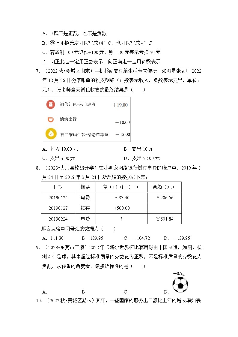 人教版七年级数学上册《知识解读•题型专练》专题01有理数与数轴(4个六大题型)(原卷版+解析)第2页