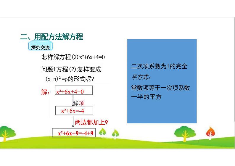 人教版初中九年级上册数学《配方法》精品课件第7页