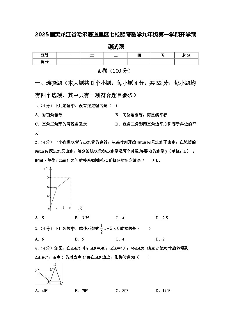 2025届黑龙江省哈尔滨道里区七校联考数学九年级第一学期开学预测试题【含答案】第1页