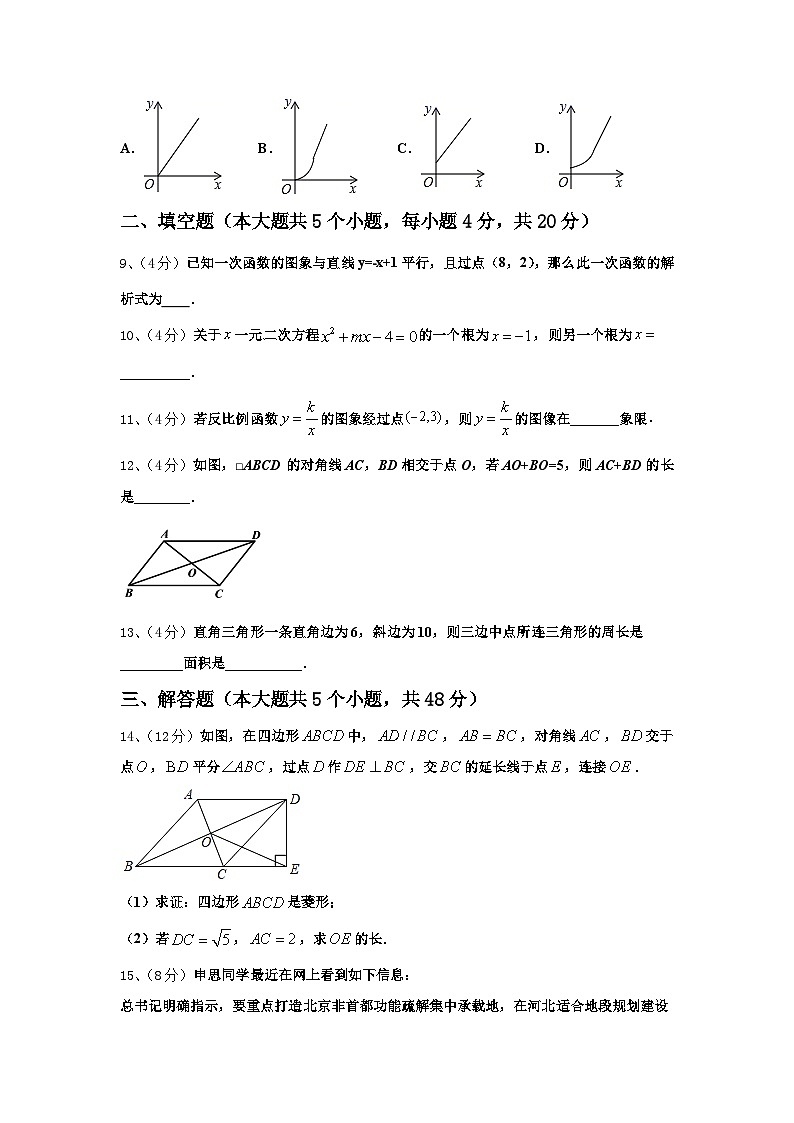 2025届黑龙江省双鸭山市集贤县数学九上开学质量跟踪监视模拟试题【含答案】03