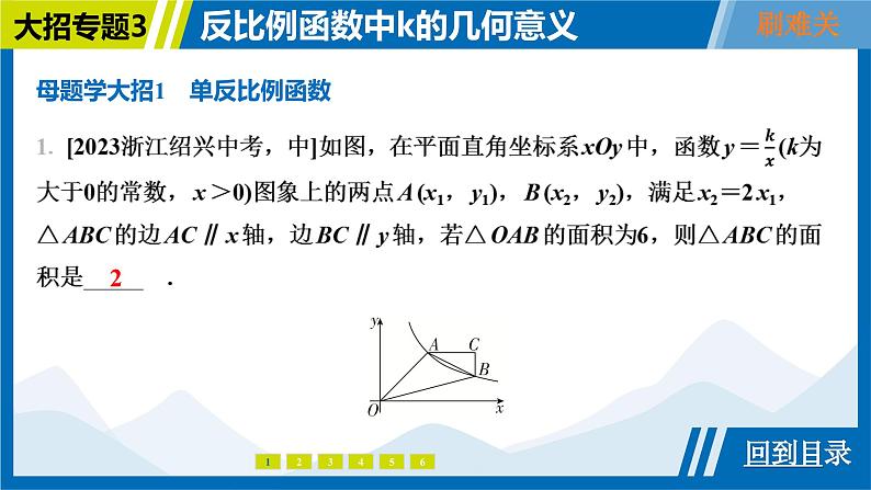 2025中考复习数学考点专题探究课件：专题3　反比例函数中k的几何意义第4页