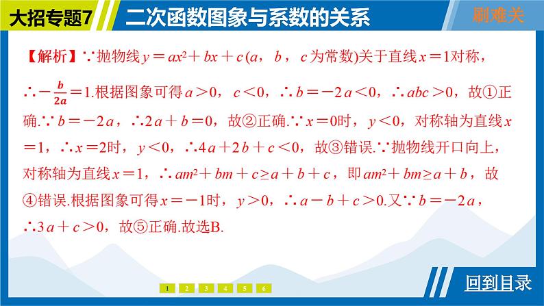 2025中考复习数学考点专题探究课件：专题7　二次函数图象与系数的关系第5页