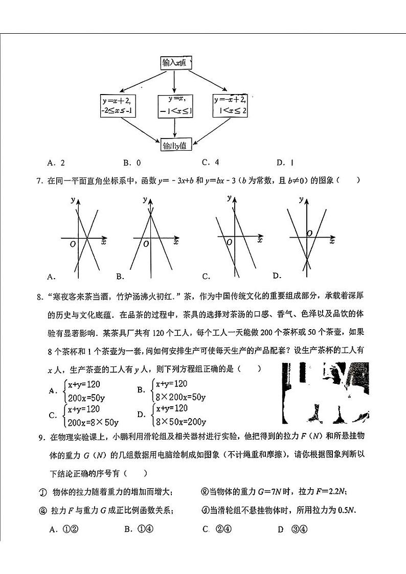 山东省济南市济南外国语学校2024-2025学年八年级上学期第一次月考数学试题第2页