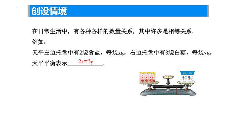 4.1.1 等式与方程（等式 ） 课件     2024-2025学年苏科版数学年级数学上册02