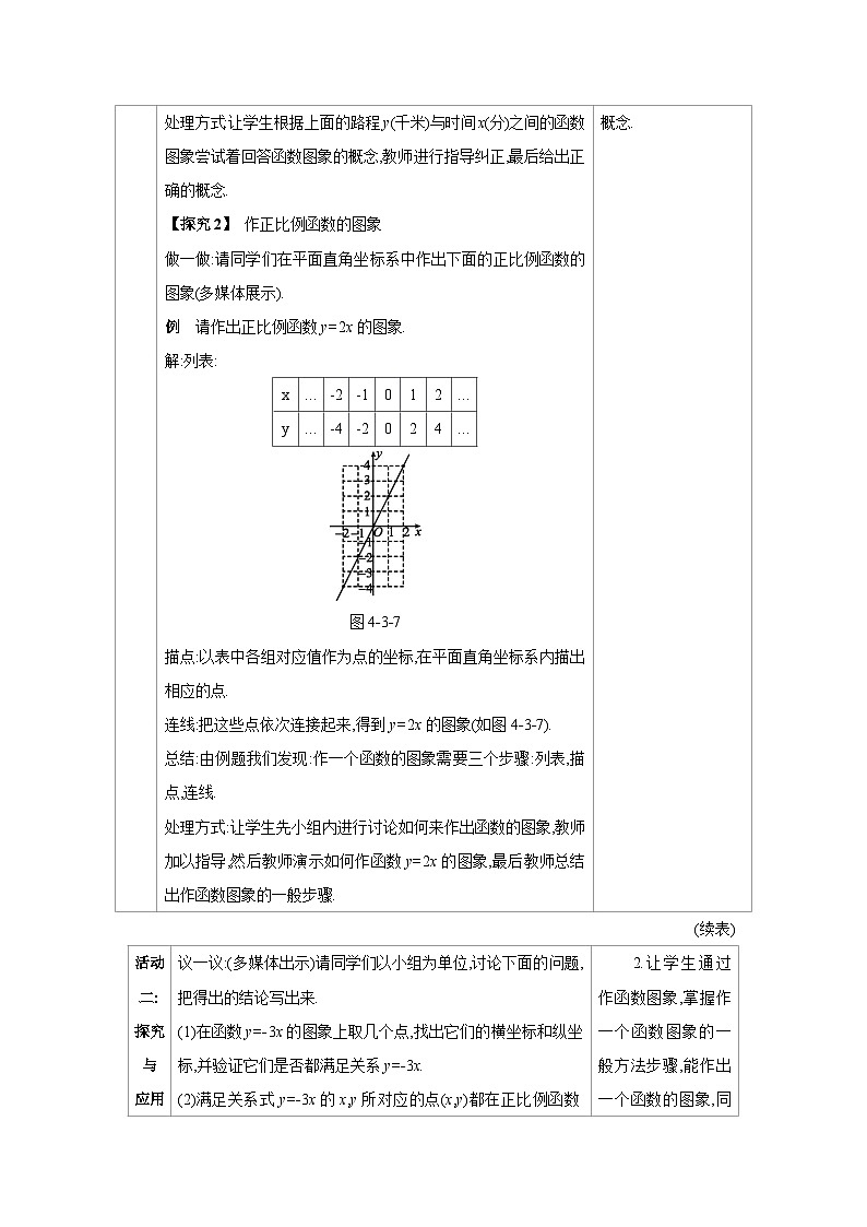 4.3.1正比例函数的图象和性质教案-北师大版八年级数学上册03