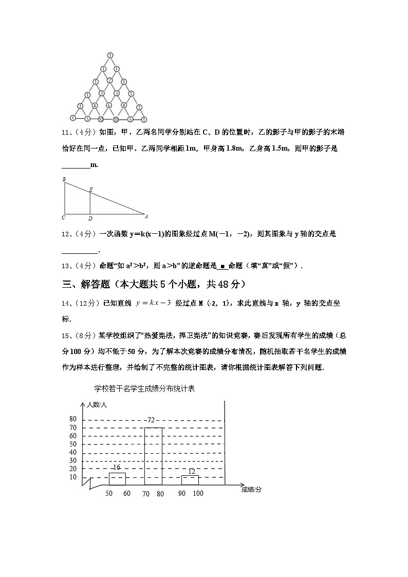 2025届山东枣庄市实验中学九年级数学第一学期开学检测试题【含答案】03