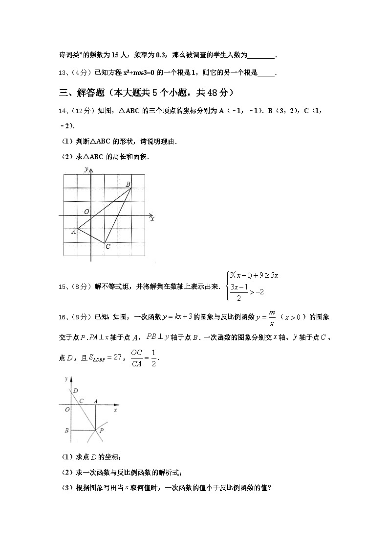 2025届陕西省西安市陕西西安高新第二学校数学九年级第一学期开学联考试题【含答案】第3页