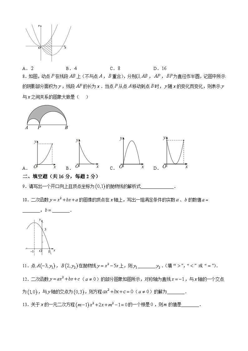北京交通大学附属中学 2024~2025学年上学期九年级月考数学试卷（10月份）(无答案)第2页