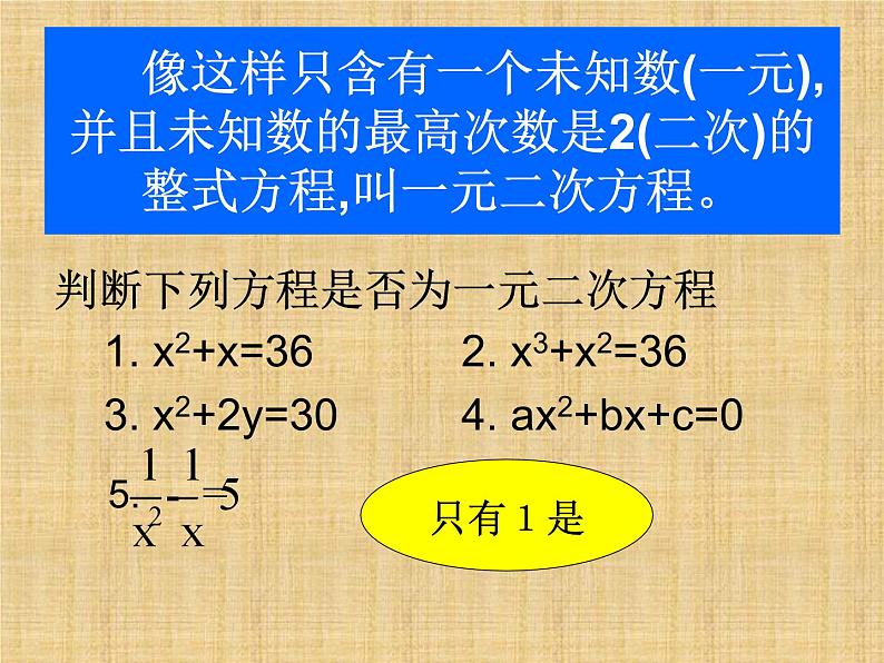 华师版九年级上册数学22.1一元二次方程课件第5页