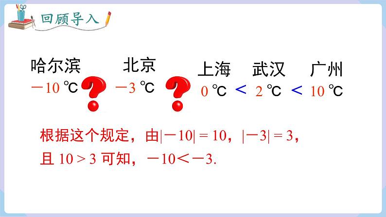 1.3 有理数大小的比较第7页