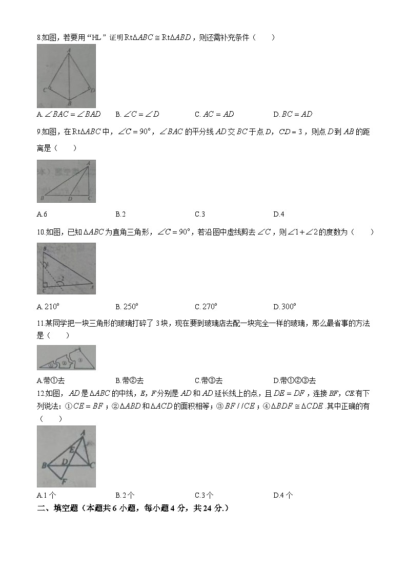 山东省宁津县苗场中学2024-2025学年上学期第一次月考八年级数学试题(无答案)02