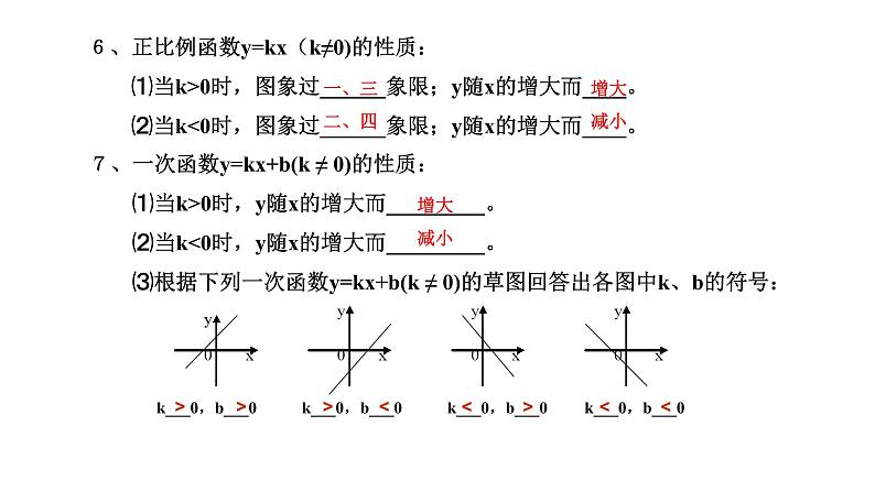 华东师大版数学八下17.3 一次函数 复习课件PPT第5页