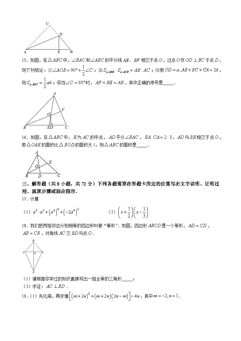 湖北省武汉市东湖新技术开发区武汉光谷未来学校2024-2025学年八年级上学期数学期中试卷第3页