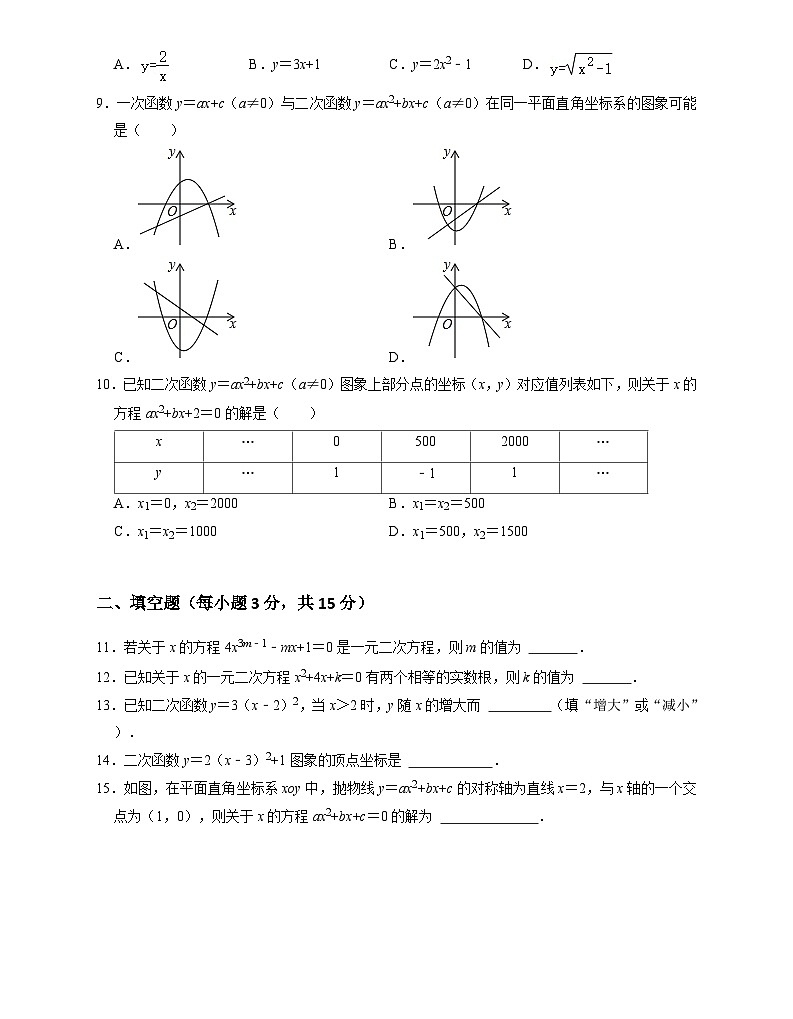 辽宁省辽阳市灯塔市2024-2025学年九年级上学期10月月考数学试题第2页