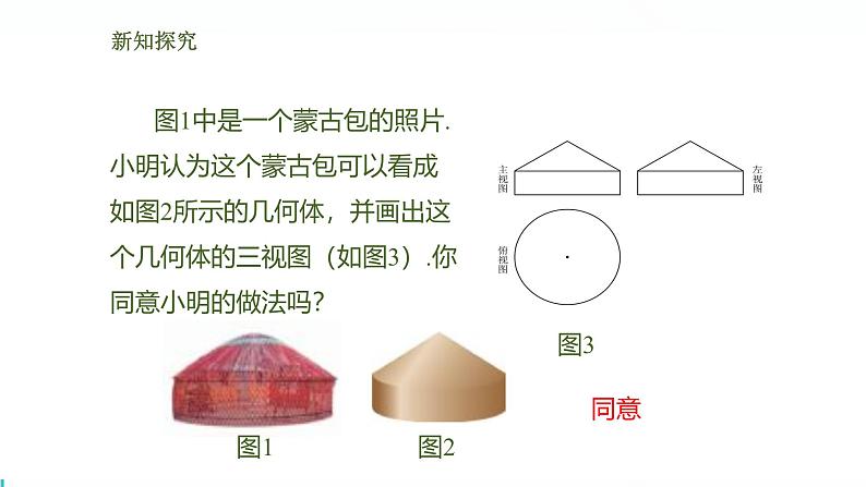 北师版初中九上数学5.2.1圆柱、圆锥、球的三视图【课件】第6页