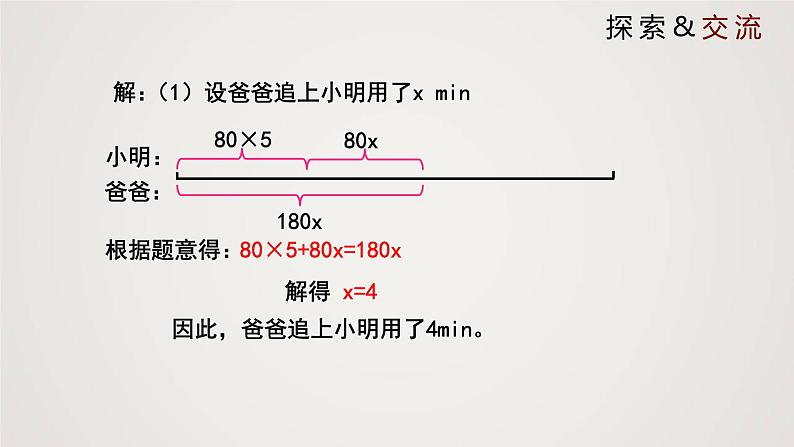 北师版初中七上数学5.6 应用一元一次方程-追赶小明（课件）08