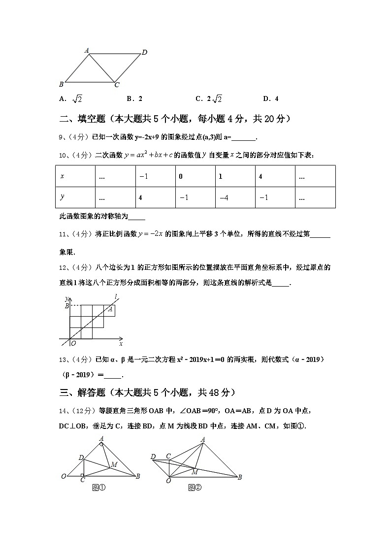 常德市重点中学2024年数学九年级第一学期开学复习检测模拟试题【含答案】03