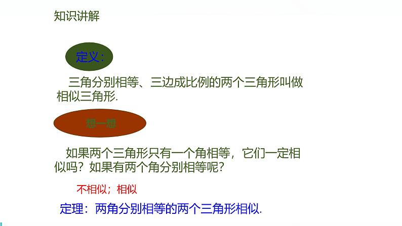 北师版初中九上数学4.4.1两角分别相等的判定方法【课件】第3页