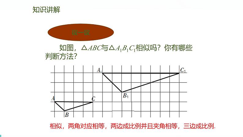 北师版初中九上数学4.4.3三边成比例的判定方法【课件】第5页