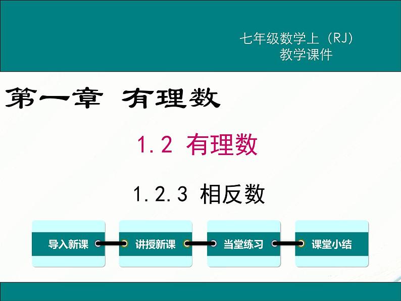 2024七年级上册数学公开课获奖课件PPT 人教版 1.2.3 相反数第1页