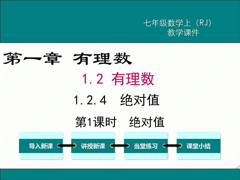 2024七年级上册数学公开课获奖课件PPT 人教版 1.2.4 第1课时 绝对值01