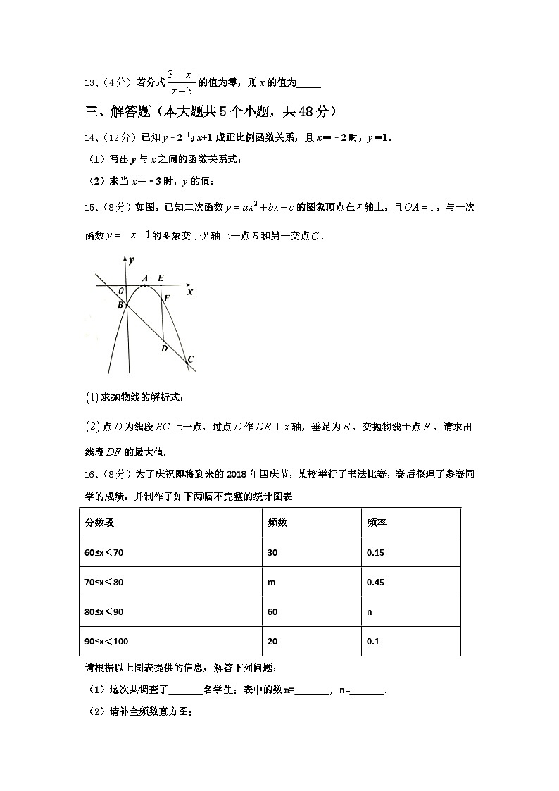 福建省福州市师范大泉州附属中学2024-2025学年九上数学开学质量检测模拟试题【含答案】第3页