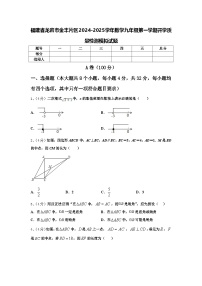 福建省龙岩市金丰片区2024-2025学年数学九年级第一学期开学质量检测模拟试题【含答案】