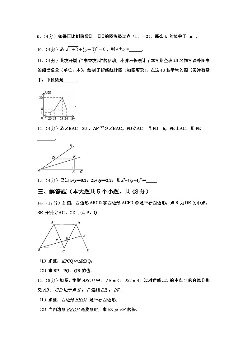 甘肃省庆阳镇原县联考2024-2025学年九年级数学第一学期开学质量跟踪监视模拟试题【含答案】第3页