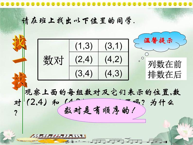 人教版七年级数学下册7.1.1有序数对 课件第6页