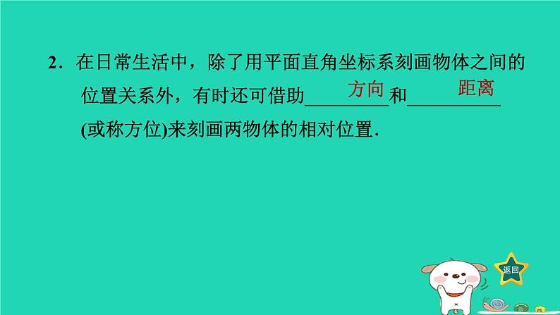 2024八年级数学下册第3章图形与坐标3.1平面直角坐标系3.1.2利用平面直角坐标系或方位刻画物体间的位置习题课件新版湘教版第3页