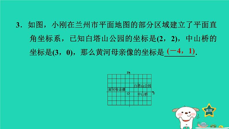 2024八年级数学下册第3章图形与坐标3.1平面直角坐标系3.1.2利用平面直角坐标系或方位刻画物体间的位置习题课件新版湘教版第6页